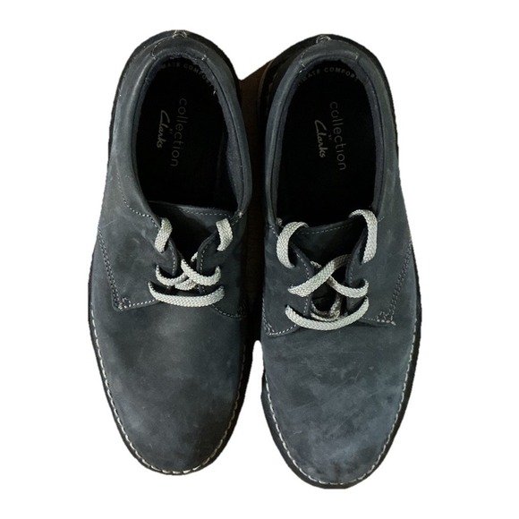 Collection By Clark's  Men's Forge Vibe Oxford Shoes Navy Leather SIZE 7 M - Picture 6 of 11